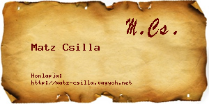 Matz Csilla névjegykártya